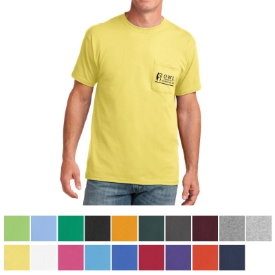 thumbnail image 2 of HOLIDAY SALE! 3-Pack Port & Company Men's Cotton Pocket T-Shirt (PC54P) – Soft Comfort 2 of 4