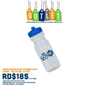 #5899 - Botella de fitness Poly-Clear™ de 710 ml 24 oz